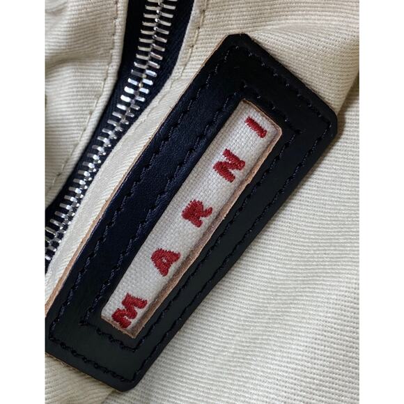 MARNI Neon Green Embroidered Raffia Tote - Picture 5 of 10